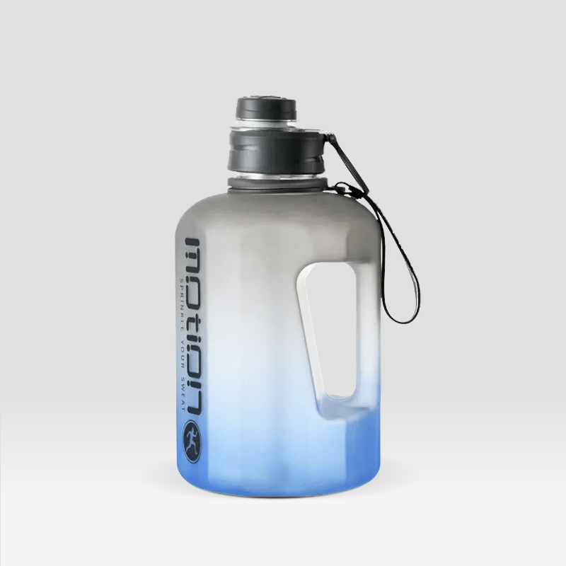 Gourde 2L pour le Sport Noire et Bleue Noir et Bleu / 2.2L