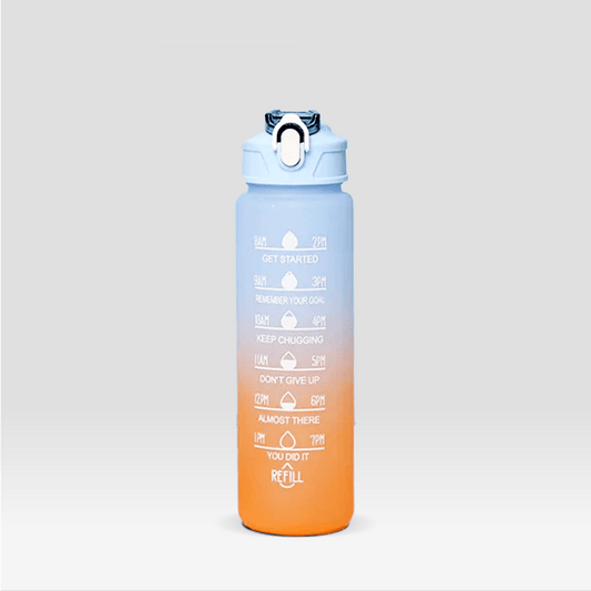 Gourde avec paille Bleue et Orange Bleu et Orange / 800ml