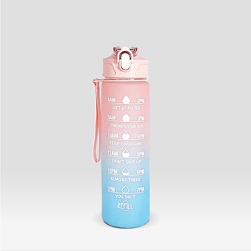 Gourde avec paille Rose et Bleue Rose et Bleu / 800ml