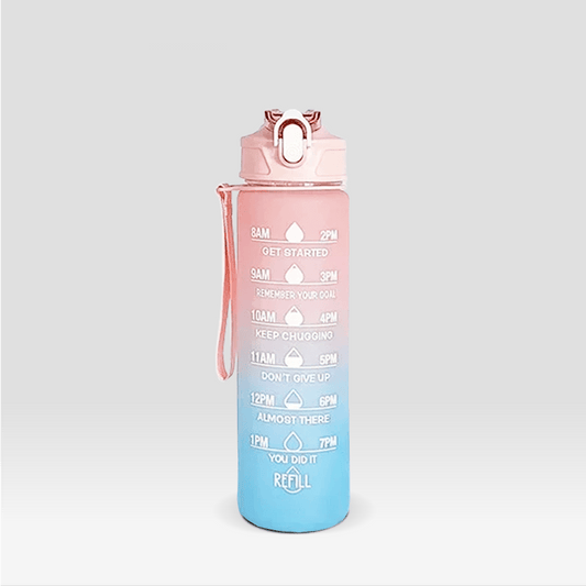 Gourde avec paille Rose et Bleue Rose et Bleu / 800ml