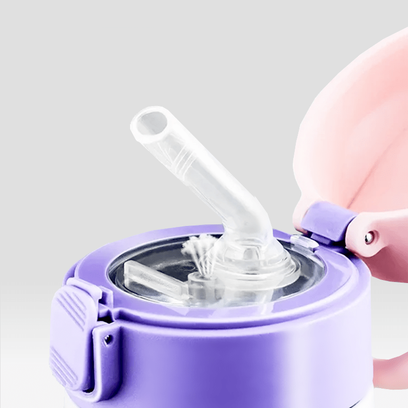 Gourde Enfant Thermos Rose "Lapinou"