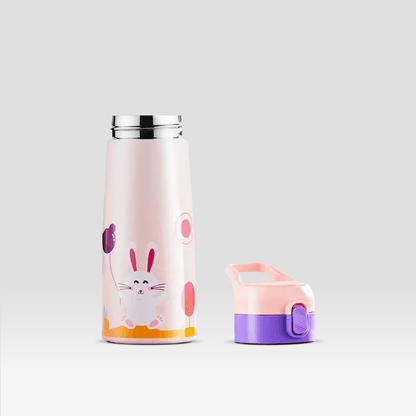 Gourde Enfant Thermos Rose "Lapinou"