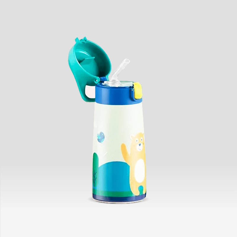 Gourde Enfant Thermos Verte "Ours"