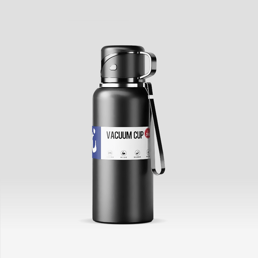 Gourde Isotherme avec Tasse Noire Noir / 1000ml