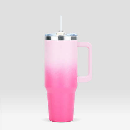 Gourde Thermos avec Paille Rose Rose / 800-900ml